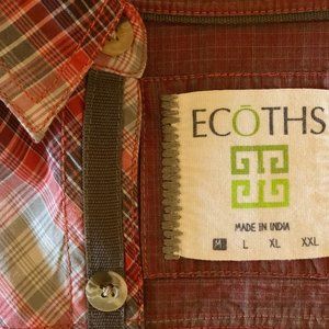 ECOTHS Men's Short-Sleeve Button-Down Collared Medium Shirt